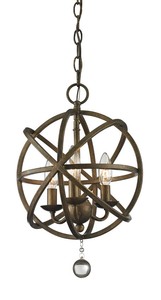 Acadia 3-Light Pendant Chandelier  Z-Lite  Model 416-12  Est. Retail $136