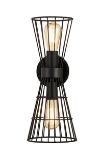 2-Light Geometric Accent Wall Sconce from the Alito Collection  Z-Lite  Model 6015-2S-MB  Est. Retail $165
