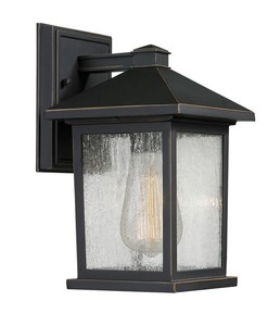 1-Light Outdoor Wall Sconce from the Portland Collection  Z-Lite  Model 531S-ORB  Est. Retail $142