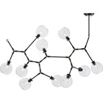 OPEN BOX | READ DESCRIPTION | Atom Clear Glass Pendant Chandelier | Nuevo | Model HGRA162 | Est. Retail $968