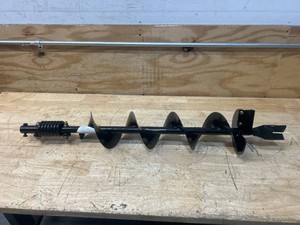 $80 Powerhorse 4in. Earth Auger Drill Bit, 36in.L, Powder-Coat, Abrasion-Resistant Blade, Replaceable Fishtail Point, 1- or 2-Person Augers, Replaceable Fishtail Point, Flex Coil Shock Absorption, Auger Bit Only- MSRP $79.99