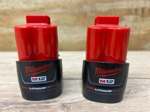 Milwaukee Lot of 2- M12 2.0 AH Batteries