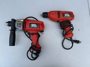 Corded Drills - Black & Decker DR200 & DR600 (Lot of 2)
