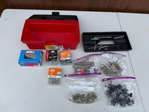 Tool Box - Keter All Purpose Box With Assorted Hardware Mixed Lot