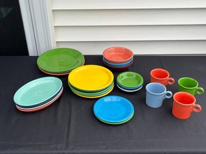 Fiesta Dinnerware Mixed Set - Homer Laughlin Assorted Plates, Bowls & Mugs