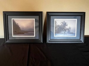Framed Winter Landscape Art Prints - Set of 2, 17 X 14 in