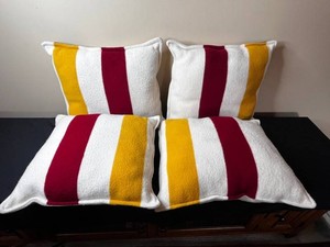 Throw Pillows - Striped Fleece Accent Pillows (Lot of 4)