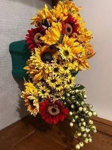 Artificial Sunflower Arrangement in Tote