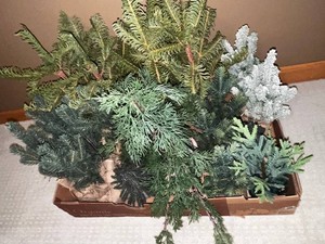 Artificial Mini Christmas Trees & Greenery Mixed Lot