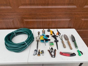 Garden Tools & Hose Mixed Lot