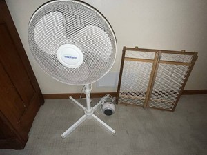 Fan & Heater Set - Windmere Stand Fan, the Sharper Image Heater & Baby Gate