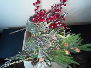 Christmas Floral Picks - Mixed Lot of Holiday Stems & Greenery