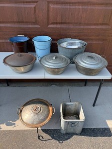 VTG Galvanized Buckets & Wash Tubs Mixed Lot