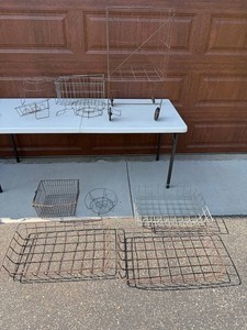 Wire Storage Baskets & Plant Stands Mixed Lot
