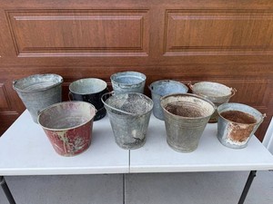 Vintage Galvanized Buckets