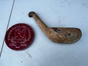 Antique Wooden Ladle & Red Wing Minnesota Centennial Plaque Mixed Lot