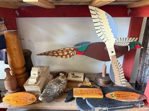 Primitive Folk Art Wooden Bird Decor Mixed Lot