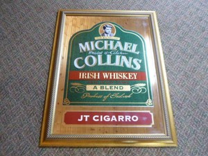 Michael Collins Irish Whisky JT Cigarro Mirrored Sign