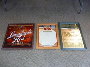 Three Beer Signs