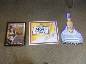 Three Beer Signs