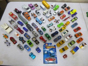 Lot of Small Die-Cast Cars and Trucks