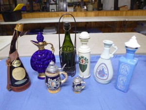 Collection of Bottles, Decanters and Steins