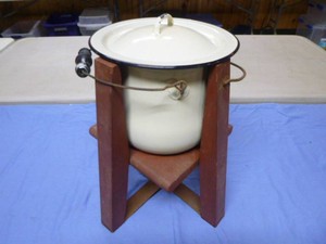 Vintage Chamber Pot on Stand