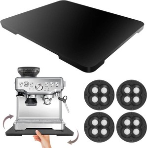 $34 360  Rolling Tray Bamboo Appliance Slider for Kitchen Appliances, for Breville Espresso Machine Accessories, Sliding Tray for Coffee Maker Appliances Mat Easily from Under The Cabinet Black 13 15.7