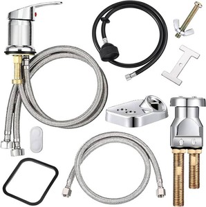 $47 Hortsun 8 Pcs Salon Shampoo Bowl Faucet Vacuum Breaker Kit Shampoo Bowl Breaker Vacuum Set Sink Parts Replacement for Home Salon Hair Washing Station, Sink Faucet Sprayer Hose Set