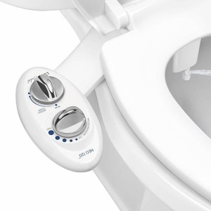 $40 LUXE Bidet NEO 120 - Bidet Attachment for Toilet Seat, White  Non-Electric, Single Nozzle, Self-Cleaning, Adjustable Water Pressure, Rear Wash