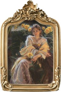 eletecpro 5x7 Arch Vintage Picture Frame with Glass Cover, Vintage Gold  Antique Ornate Gold Arched Photo Frame 5 x 7 for Tabletop or Wall Hanging