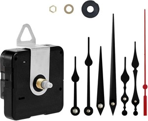 Roymnie Clock Mechanism Replacement Battery Operated Silent Clocks Kit Include Clock Hands Second Hand DIY Repair Parts Shaft Length 12mm(1532 Inches)
