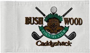 $23 Standard Bushwood Country Club Golf Pin Flag Practic Putting Green Golf Flag For Backyard Garden Double-Sewn 600D Nylon Miniature Pin Flag Regulation Tube Flag(BWD 20X13)