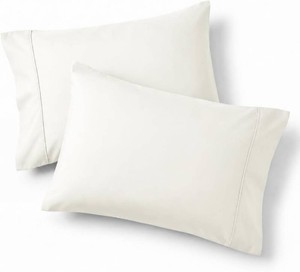Bedsure Pillow Cases Standard Size Set of 2 - Ivory White Brushed Microfiber Pillowcases, Super Soft and Cozy Pillow Case Covers with Envelope Closure for Kids, Wrinkle, Fade Resistant, 20x26 Inches