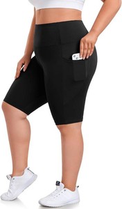 we fleece Plus Size 8 Biker Shorts with Pockets - High Waisted Spandex Yoga Shorts for Women, Workout Gym Cycling Athletic SIZE 3XL
