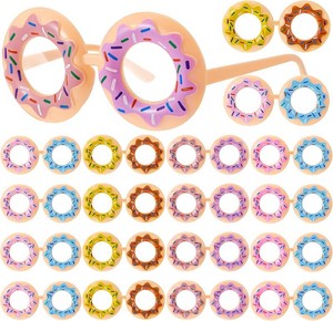 $27 Copkim 1220 Pairs Donut Sunglasses Donut Costume Glasses Novelty Glasses Girls Boy Party Favor Birthday Accessory Gift (missing pairs)