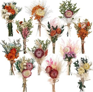 $26 Layhit 12 Pcs Boho Dried Flower Bouquet Mini Wedding Handmade Dry Flowers Decor for Vase Crafts DIY Photo Boutonniere for Men Floral Plant for Bridesmaid Gift Birthday Decor(African Daisy)