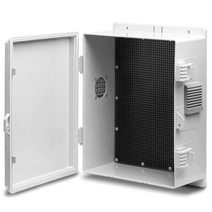 $32 Namunanee Outdoor Electrical Junction Box, ABS Water Resistant Enclosure with Internal Mounting Panel & Hinged Cover (13 H 9.2 L 5.6 W)