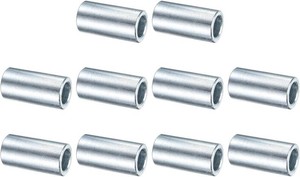 $21 uxcell 10 Pcs Galvanized Steel Spacer 12 Bore x 34 OD x 1-12 Length, Unthreaded Standoff Bushing Plain Finish, Round Metal Spacer Fits M12 Screws Bolts