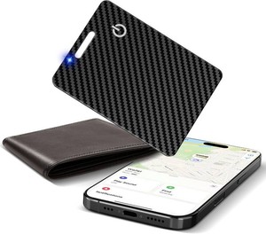 Wallet Tracker Card, Rechargeable, Works with Apple Find My  1.6mm thin, Qi rechargeable, 5-month battery, IP68 waterproof, Left-Behind Alerts, iPhone & iPad compatible