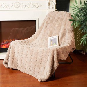 Checkered Fleece Throw Blankets-Cozy Fluffy Soft Lightweight Luxury Blanket for Travel, Sofa, Couch, Bed & Car, Gifts for Teen Girls, Women and Men, Home and Dorm Decor, Beige, 50 x 70
