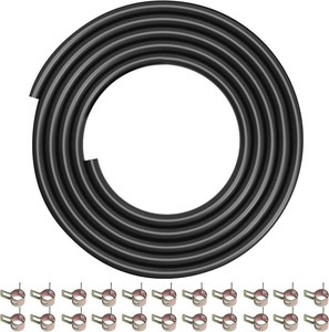 Eunice 14 Inch ID Fuel Line Hose 10 Feet for Kawasaki Kohler Briggs & Stratton Small Gas Diesel Powersports Engines and Generators with 22 Pcs 25 ID Hose Clamps