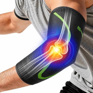 Elbow Brace for Tennis Elbow & Tendonitis, Compression Sleeve with Gel Pads, 4D Knit Breathable Support for Men & Women, Elbow Pain Relief for Workouts, Lifting & Daily Use(Black, Large)