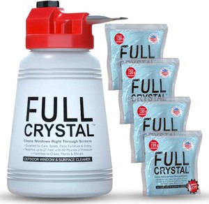 $35 Full Crystal Window Cleaner, Bottle  16oz Powder, Cleans Up to 80 Windows