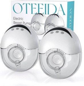 $70 Hands Free Breast Pump Wearable MY-375 - Strong Suction, Low Noise, Wearable Breastfeeding Pump with 4 Mode &12 Levels, Portable Electric Breast Pump 24mm - 1921InsertFlange, 2 Pack (White)