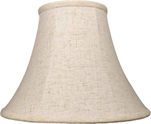 $38 Linen Bell Lampshade, 6 x 13 x 10, Replacement Lamp shade, Pack 1  0.4 Spider Fitter,Folds for easy storage,Bell shade for Table Lamps, Bedside Lamps, Floor Lamps,Easy Assembly for everyone