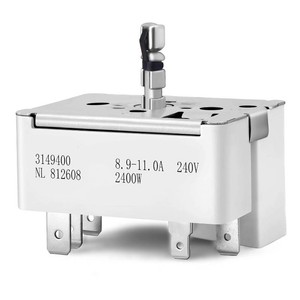 WP3149400 3149400 Range Burner Infinite Control Switch - 8-Inch ONLY  5-Terminal Replacement for Whirlpool Stove, Replaces 3148954, PS11740783, AP3095444, AP6007666