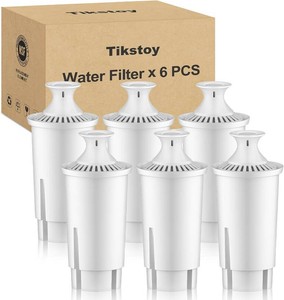 Water Filter Replacement Compatible with Brita Filter & Pitchers, Classic, Mavea, Ob03, 107007, 35557, Water Filter By Tikstoy, Reduce Chlorine and Heavy Metals (6)