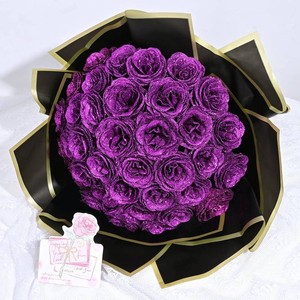 $24 Waipfaru Glitter Roses Bouquet, DIY Fake Flowers Bouquet, Birthday Gifts  Gifts for Women Mom, 24 Pcs Purple Rose for Grandma Wife Girlfriend Valentines, Mothers Day, Anniversary, Graduation Gifts