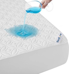 $30 BEDLORE Waterproof Mattress Protector, King Size Noiseless Mattress Pad with Deep Pocket 6-18 Depth, Soft Breathable Bed Mattress Cover Washable for Home, Bedroom, Hotel (White)